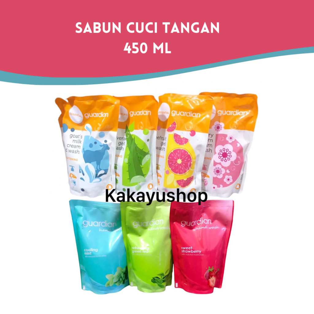 Guardian Hand Wash Refill 450ml - Sabun Cuci Tangan