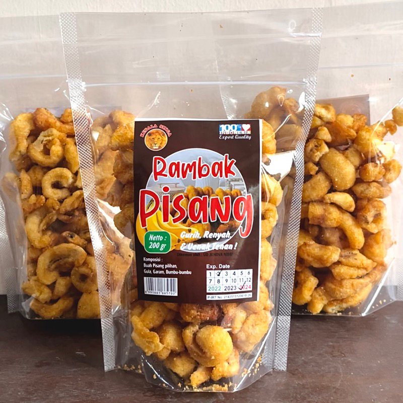 

RAMBAK PISANG PREMIUM KEPALA SINGA | CAMILAN OLEH OLEH SURABAYA SNACK MAKANAN RINGAN KERIPIK BUAH KRIPIK BUAH