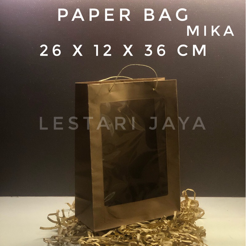 

Paper Bag Mika 26x12x36 Cm Tas Souvenir Tas Ulang Tahun Tas Premium Paper Bag Kue