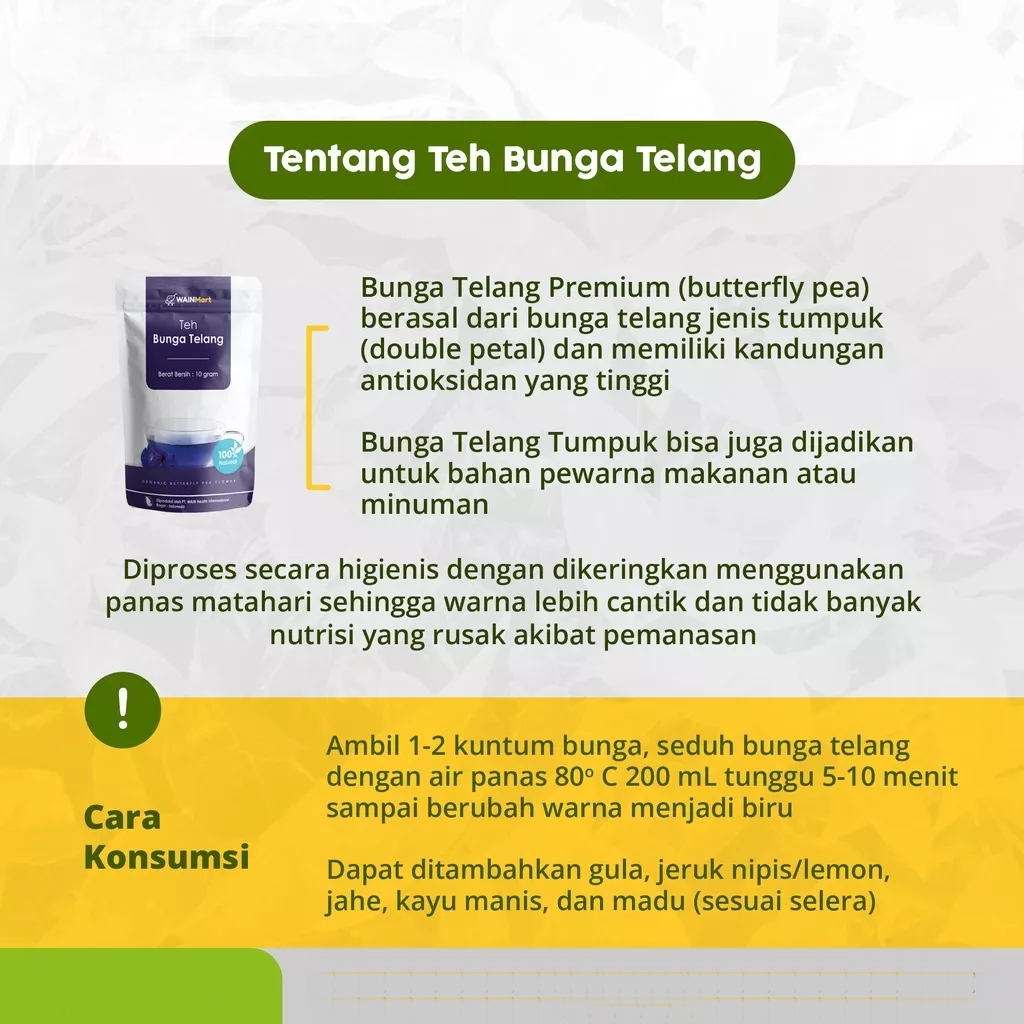 Teh Bunga Telang Kering 10gram Teh Herbal