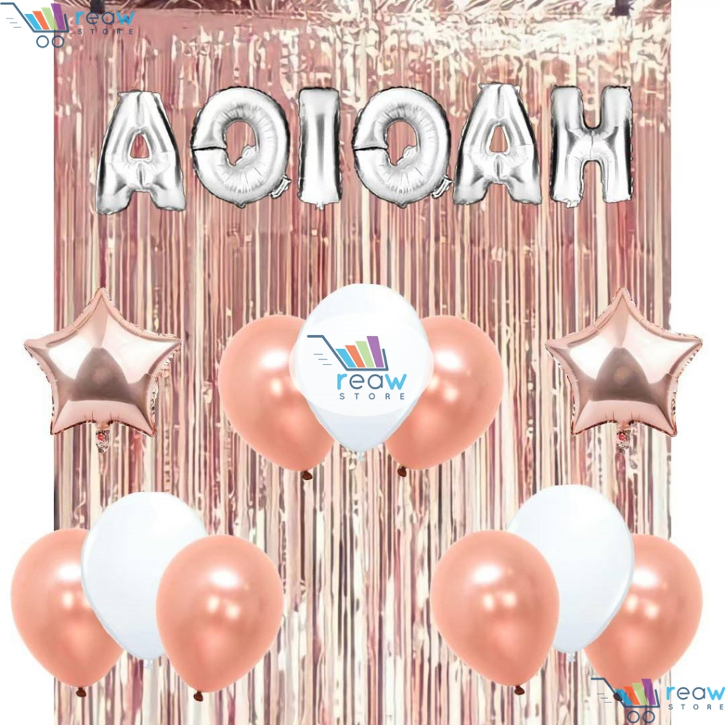 Paket Dekorasi Hiasan Balon Pesta AQIQAH Girl Anak Cewe Perempuan