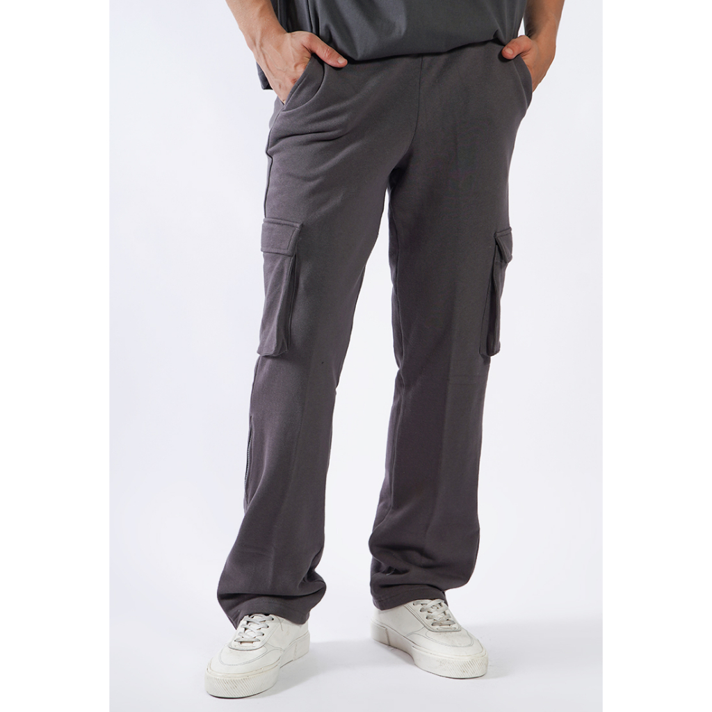 OCWA DEVIN FLARE CARGO PANTS ASH GREY MEN