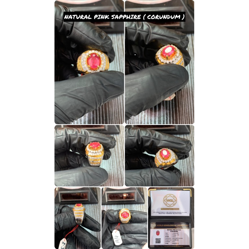 NATURAL PINK SAPPHIRE ( CORUNDUM ) “MEMO WGL”