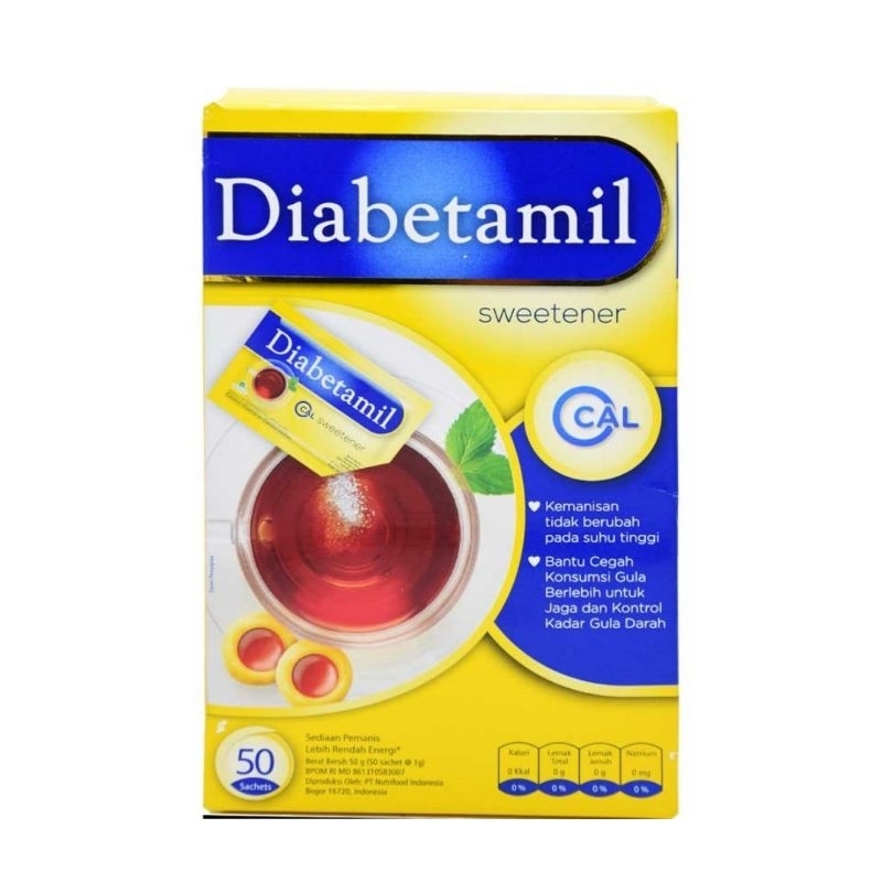

Diabetamil Sweetener Gula Rendah Kalori 50pcs