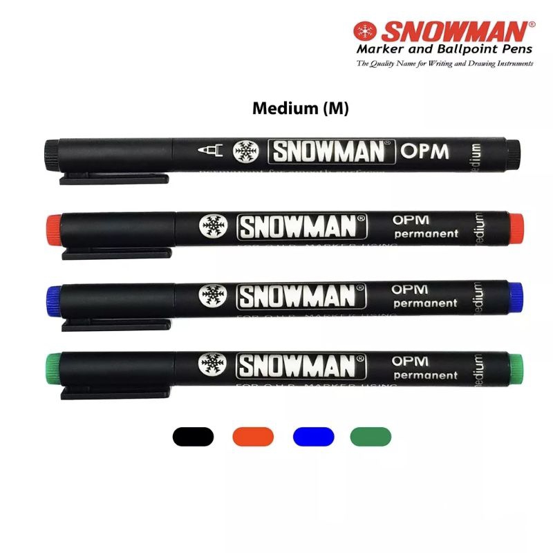 

Spidol Snowman OPF/OPM OHP-FINE/MEDIUM Permanent