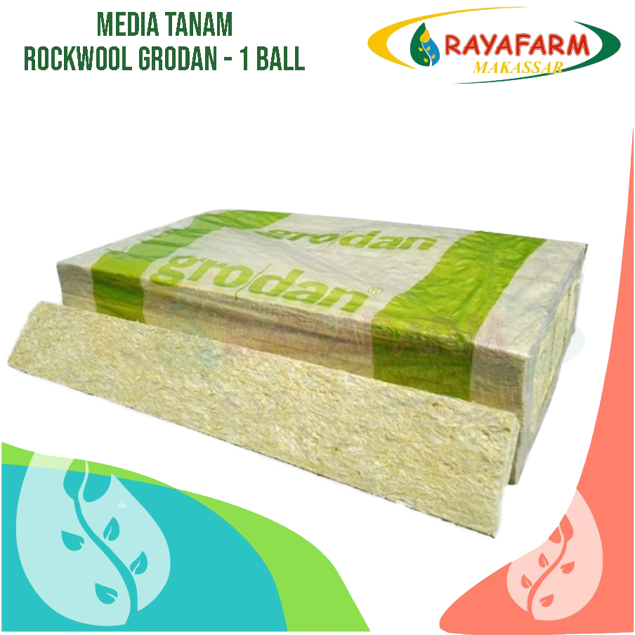 Media Tanam Rockwool Grodan 1 Ball (isi 12 Slab)