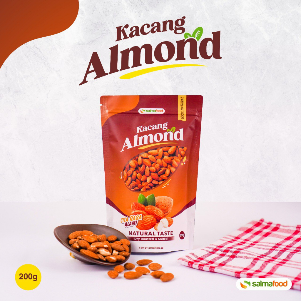 

Kacang Almond Panggang Premium Natural Roasted Original