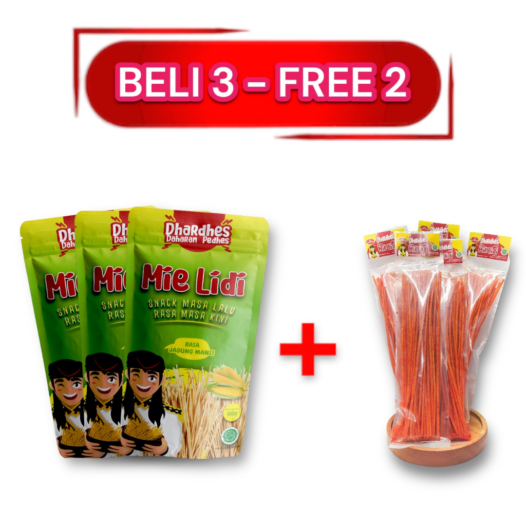 

BELI 3 MIE LIDI 60G RASA JAGUNG MANIS FREE 2 MIE LIDI DHARDHES 20G