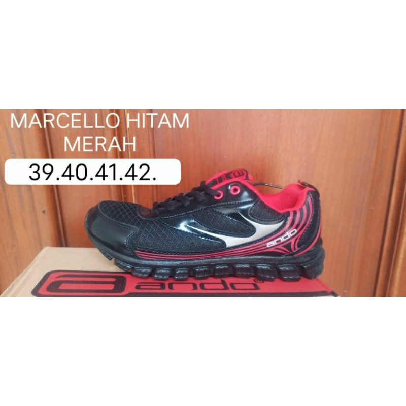sepatu ando cementing marcello hitam/merah, marcello hitam/hijau neon, GET SPIRIT, FORZA, VEYRON 02,