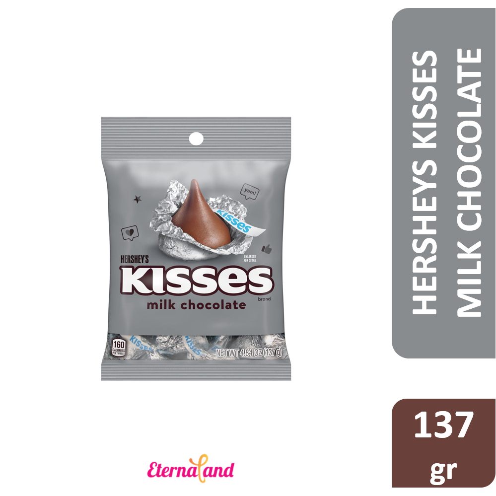 

Hershey Kisses Milk Chocolate 4.84 oz - cokelat hershey impor usa
