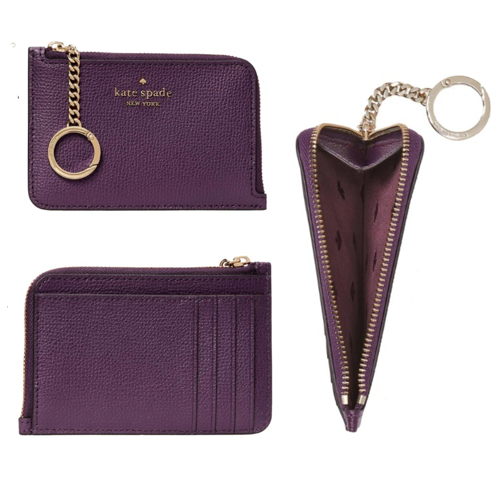 Dompet KS Darcy medium L-zip card holder ripe plum sz 13x9cm