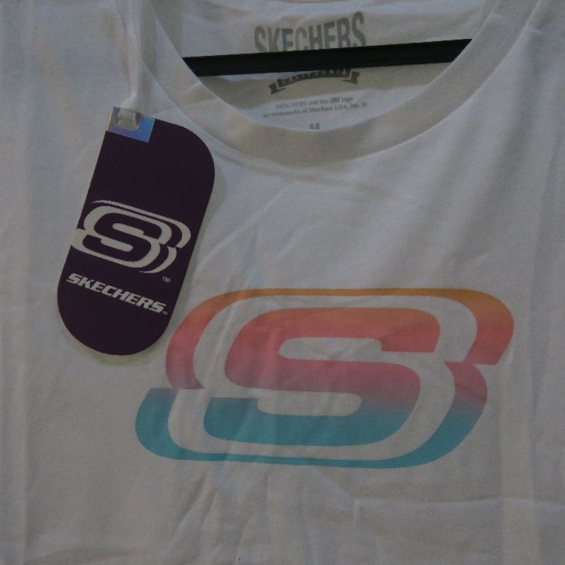 Kaos Skechers Woman White Sport Station Original