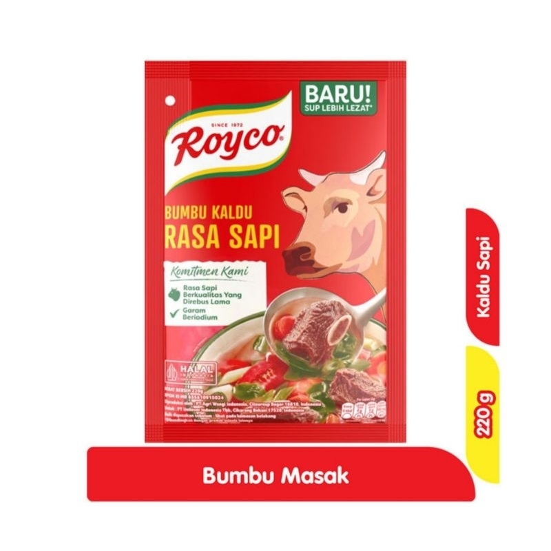 

Royco Bumbu Penyedap Rasa Kaldu Ayam dan Sapi 220 g