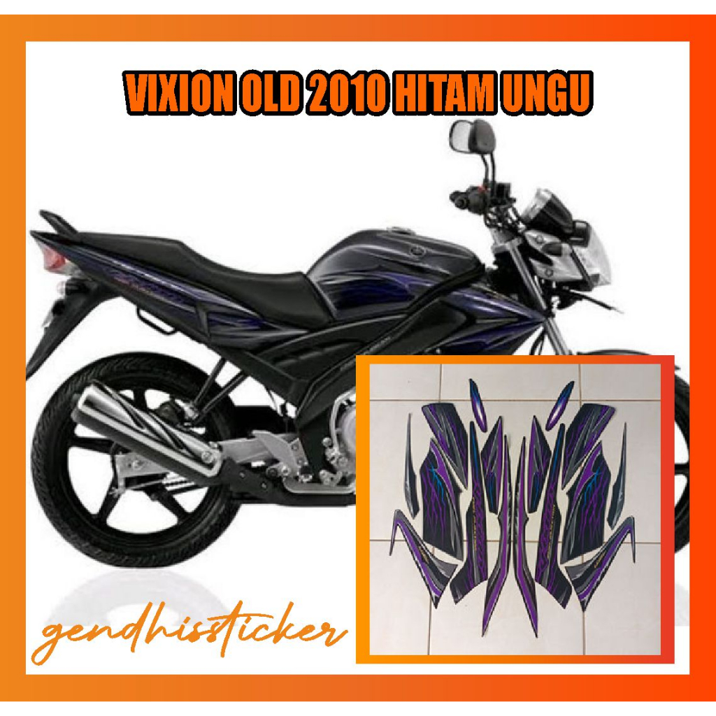 striping motor vixion old 2010 hitam ungu