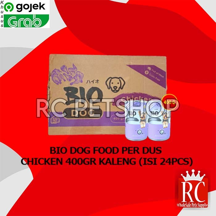 Gosend Makanan Basah Anjing Bio Dog Kaleng Wet Food 400gr Grosir 24pcs