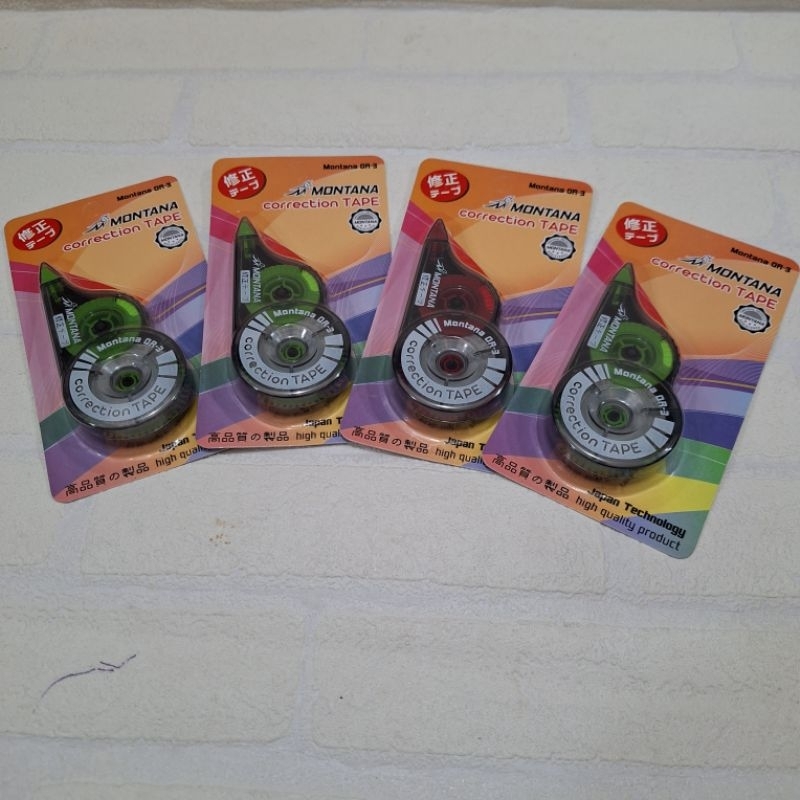 

12 Pcs Tipe X Kertas Ukuran Sedang MONTANA Tipe OR-3,OR-2/ Correction tape Montana