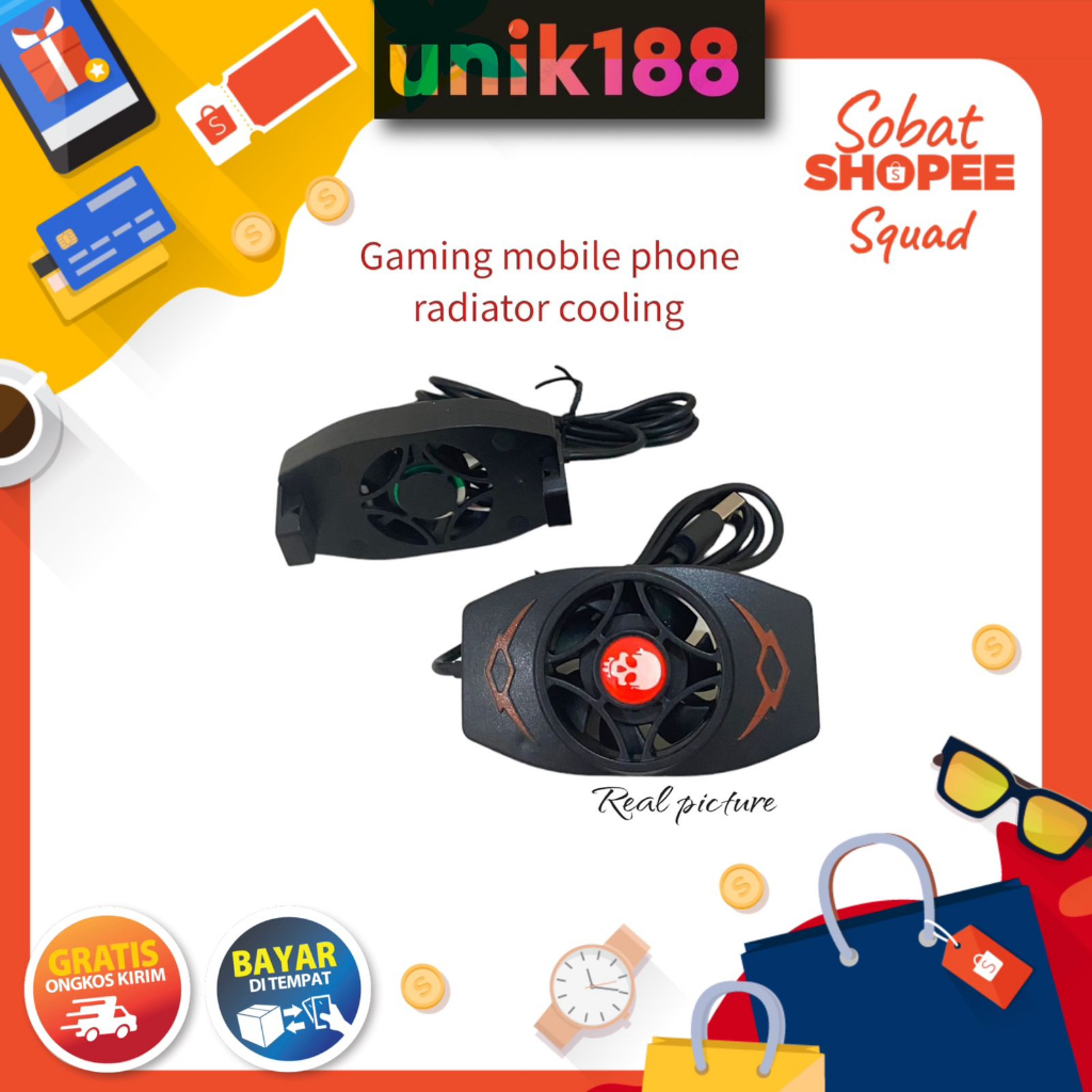 UNIK188 FAN COOLER ALAT PENDINGIN HANDPHONE/KIPAS PENDINGIN HP PORTABLE / KIPAS ANGIN HP