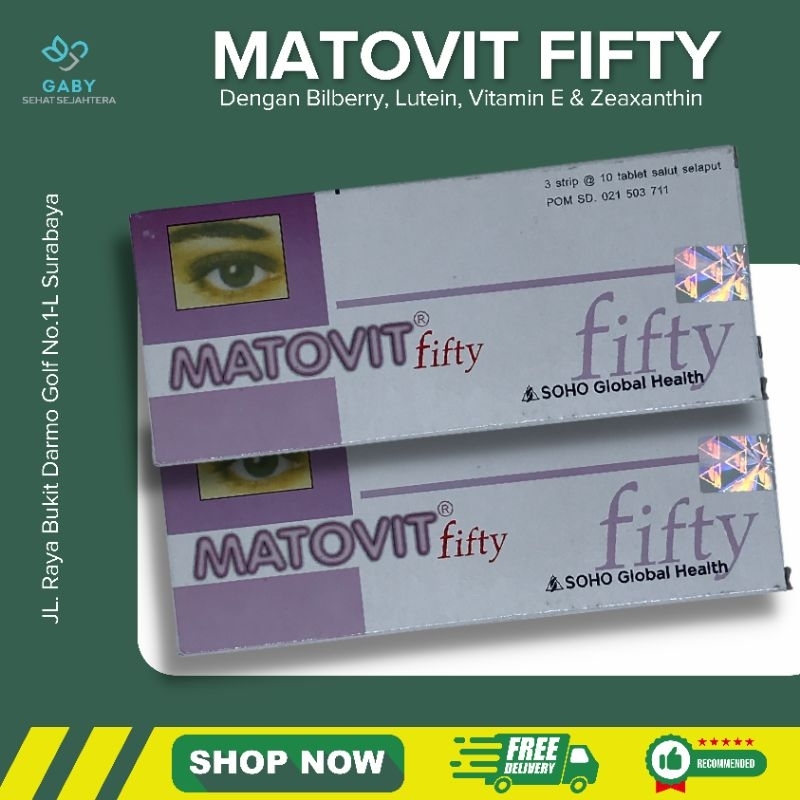 K24 BUKIT DARMO MATOVIT FIFTY Box (3strip@10tablet) / Suplemen Kesehatan Mata
