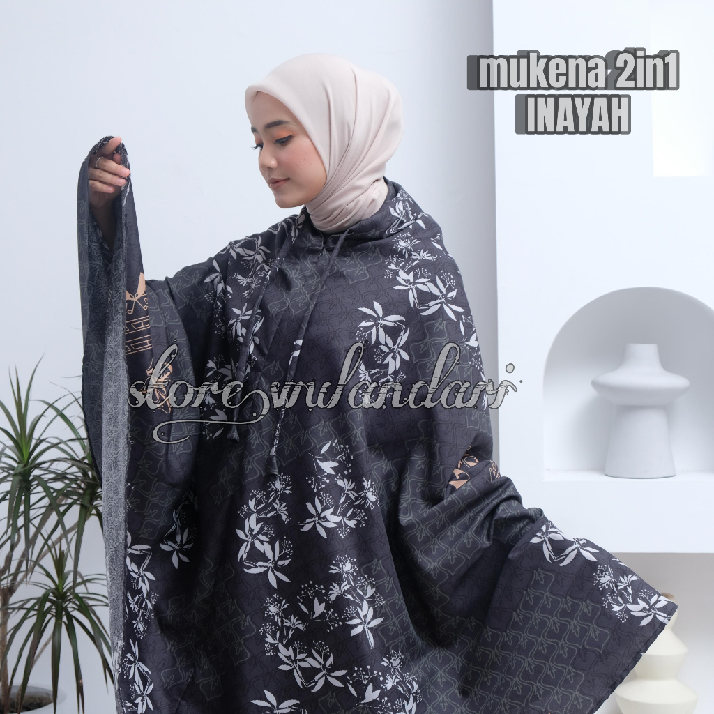 Tahan Lama  Mukena Printing Inayah By Store.Wulandari Mukena 2In1 Mukena Travel Mukena Traveling