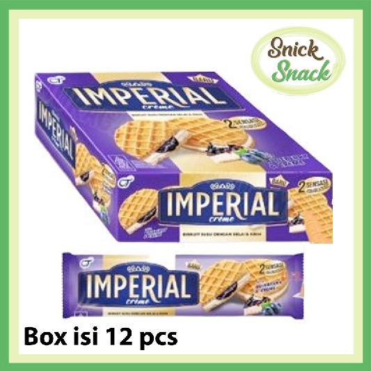 

Imperial Creme Biskuit Selai Blueberry Krim Box isi 12 Sachet 27gr Biscuit Blueberi