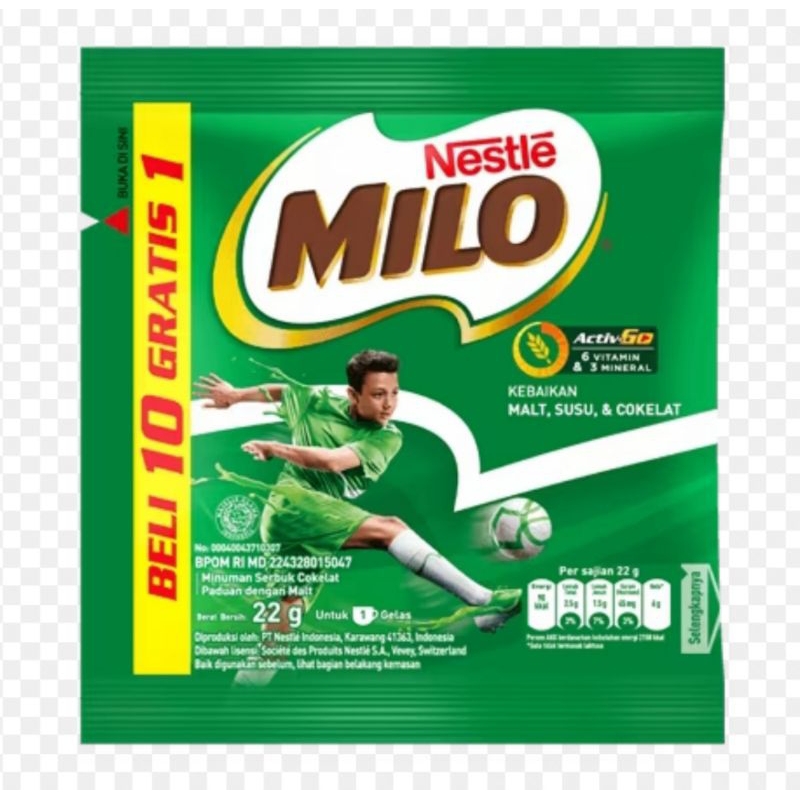 

MILO SACHET KEMASAN 22GR ( ISI 10 )