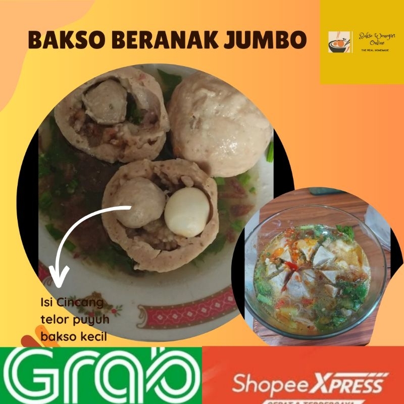 Bakso Sapi Beranak Jumbo / Bakso beranak Jumbo Cincang Spesial Homemade