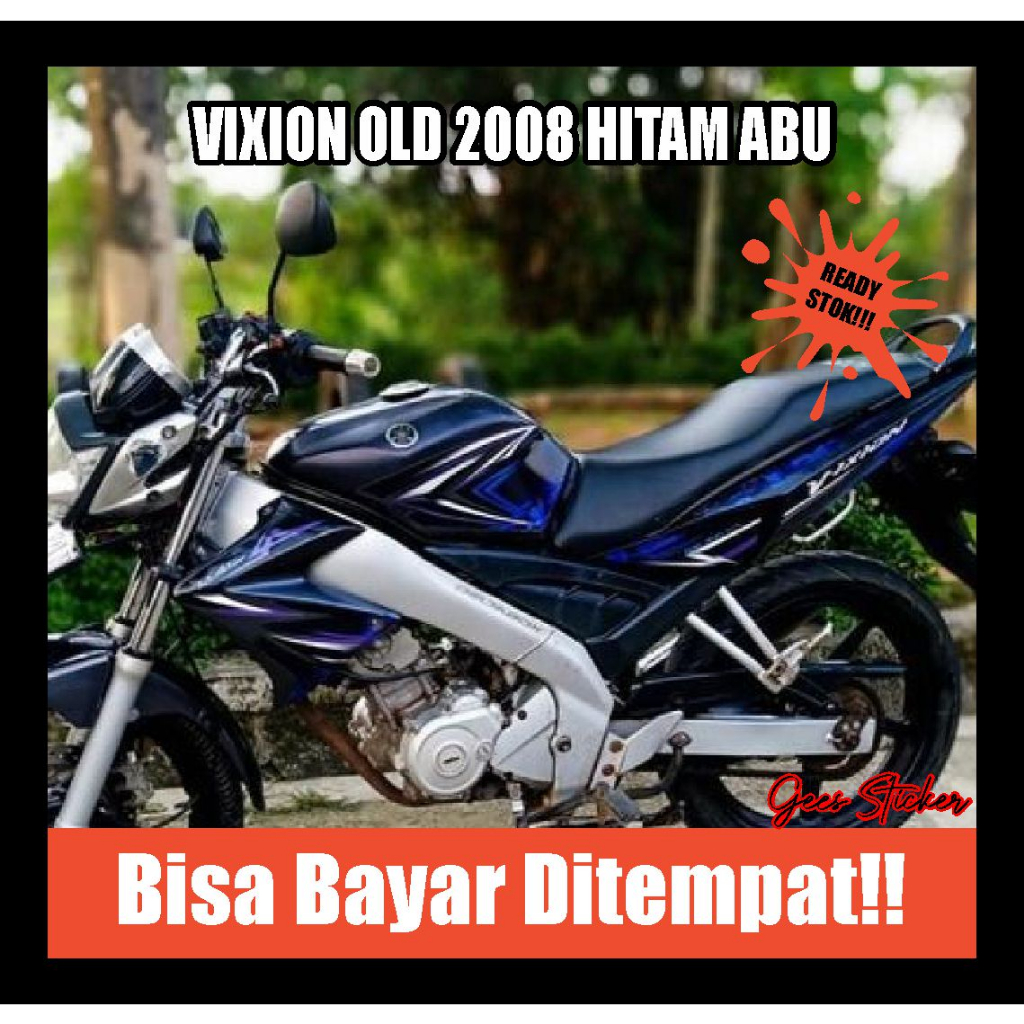 striping vixion old 2008 hitam abu