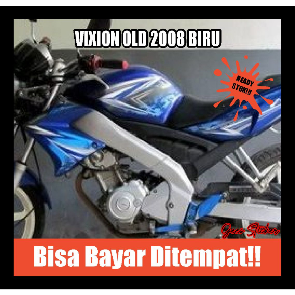 striping vixion old 2008 biru