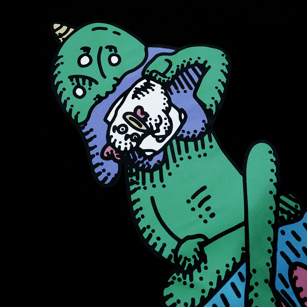 FOLDED CREATURES BY PEANUT STAIN - Papa Pistachio x Phoenix Oversized Tshirt