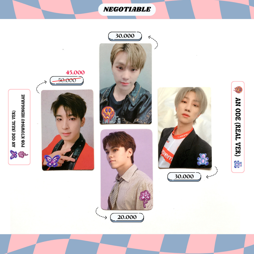 [SEVENTEEN] CLEARANCE SALE DISKON OFFICIAL PHOTOCARD DINO WONWOO THE8 THE 8 VERNON AN ODE REAL KTOWN