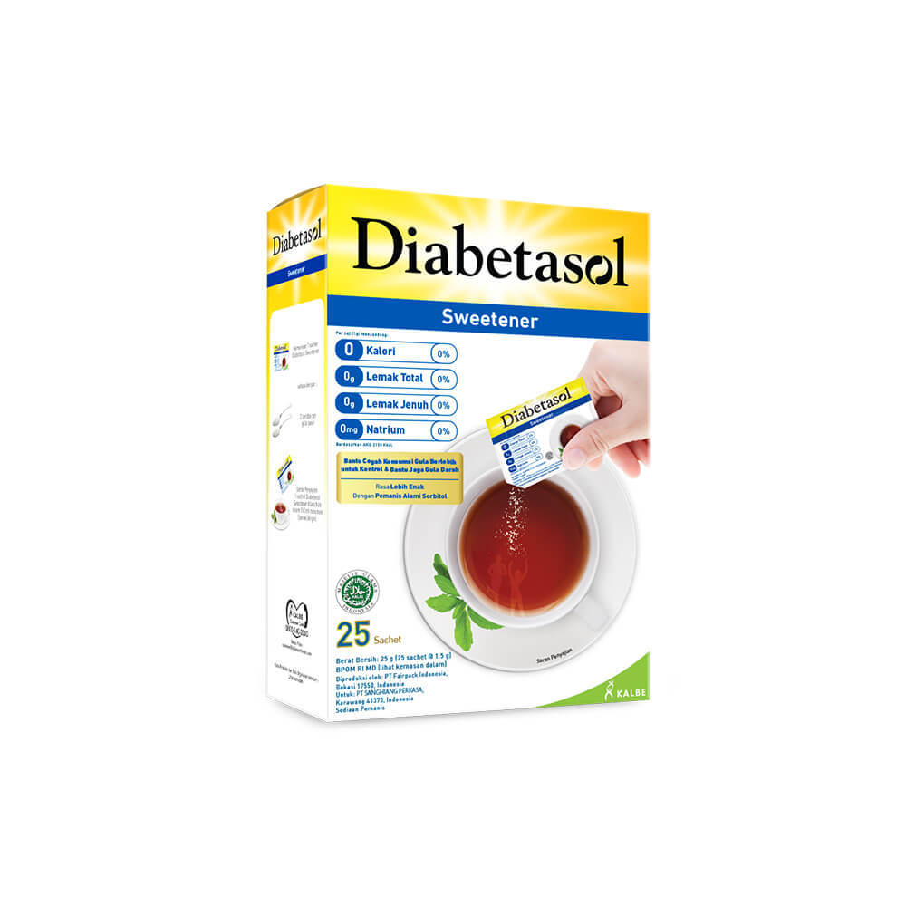 

Diabetasol Zero Calorie Sweetener 25 Sachet / Pengganti gula tanpa kalori