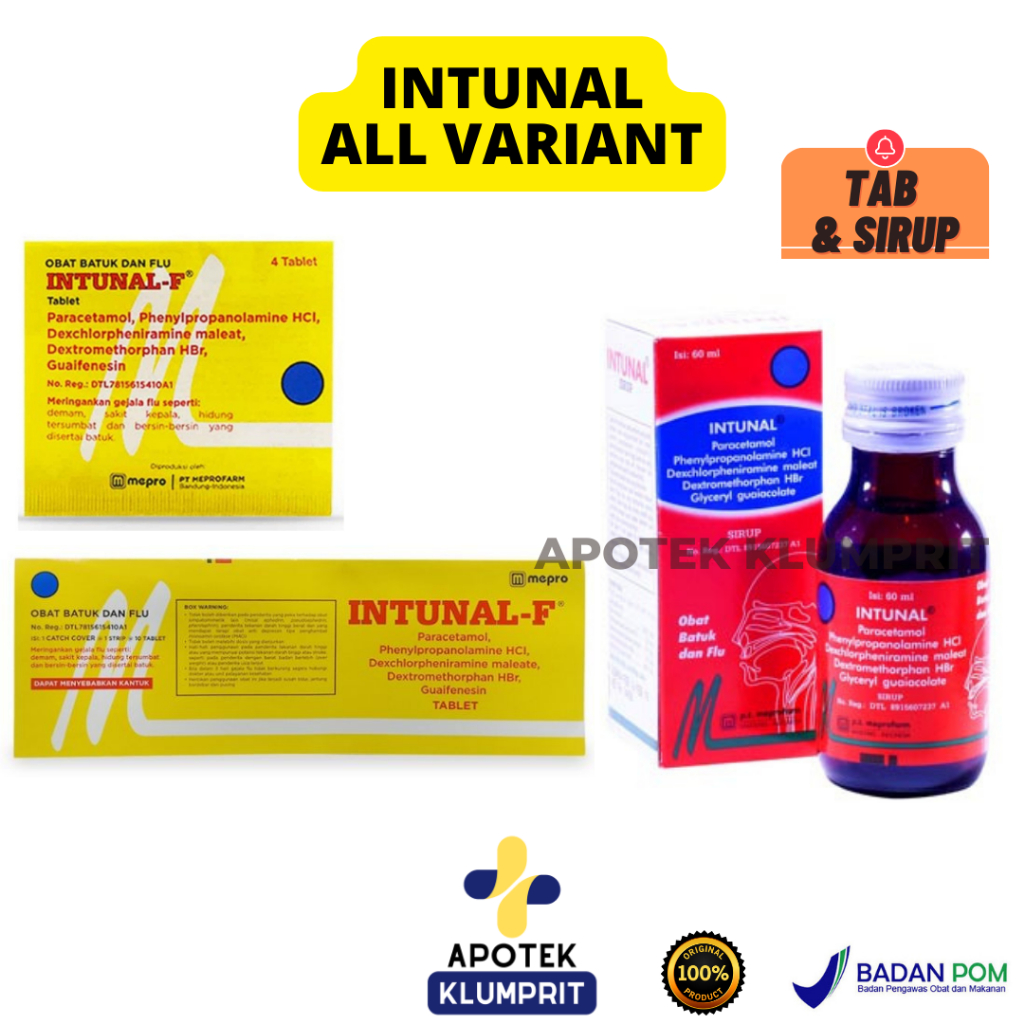 ALL VARIAN INTUNAL / TABLET / SIRUP/ BATUK / FLU / DEMAM / INTUNAL
