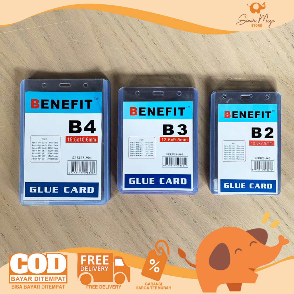 

Benefit ID Card Case B1, B2, B3 & B4 Name Tag Plastik Mika Bening