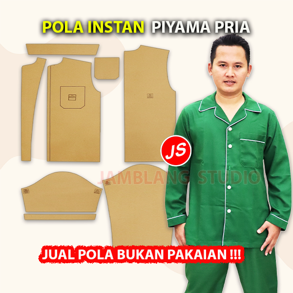 Pola Instan Atasan Piyama Pria | Pola Instan Piyama laki-laki