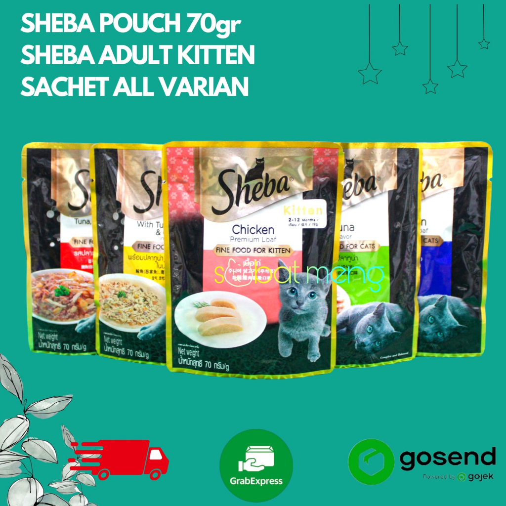 SHEBA POUCH 70G | SHEBA ADULT KITTEN | MAKANAN BASAH KUCING SHEBA SACHET