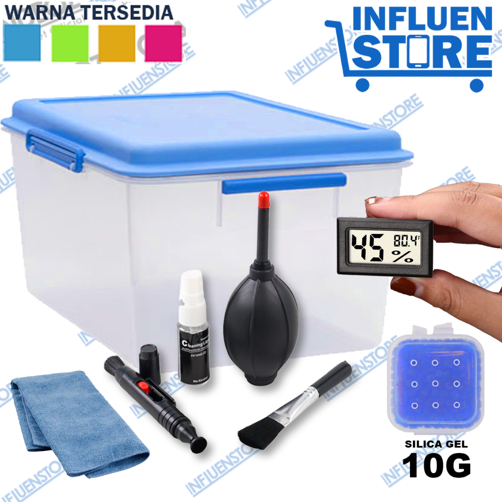 DRY BOX MEDIUM Camera DryBox kotak Kamera Blower Lens pen cleaning set kit Pembersih Anti Jamur DSLR