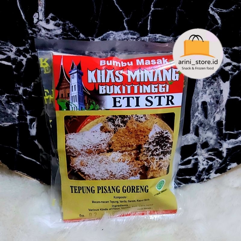 

BUMBU TEPUNG PISANG GORENG KHAS MINANG 250GR CAP ETI STR