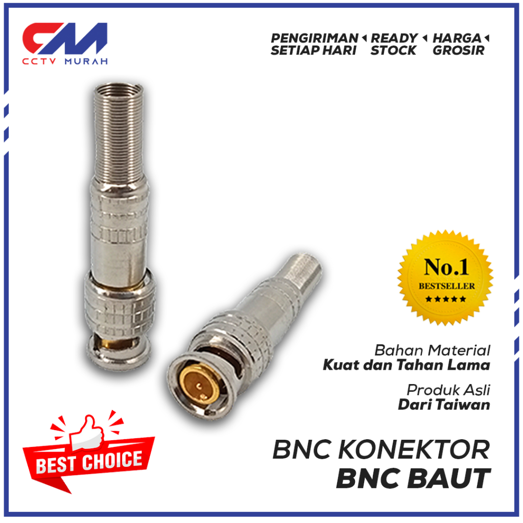 BNC Baut Konektor CCTV, Connector BNC Baut