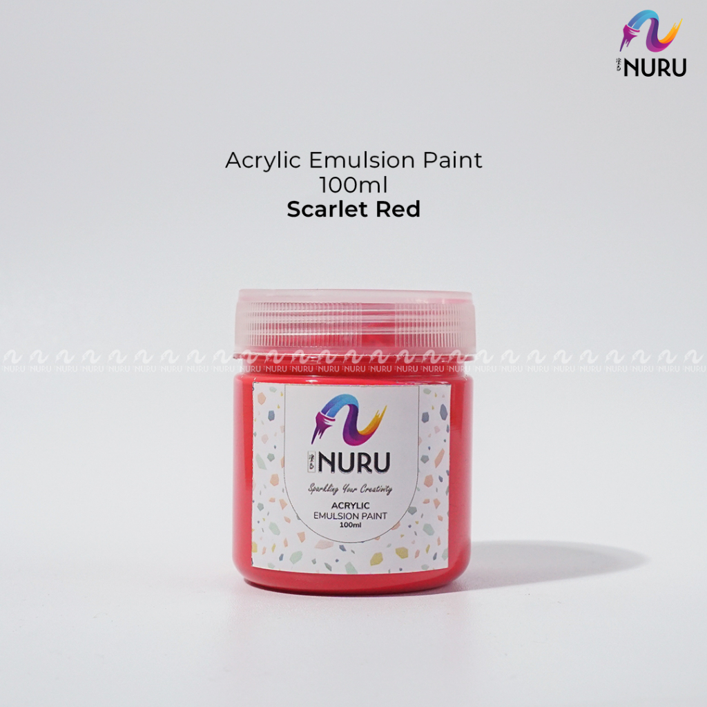 

Nuru Acrylic Emulsion Paint / Cat Akrilik | Scarlet Red 100ml