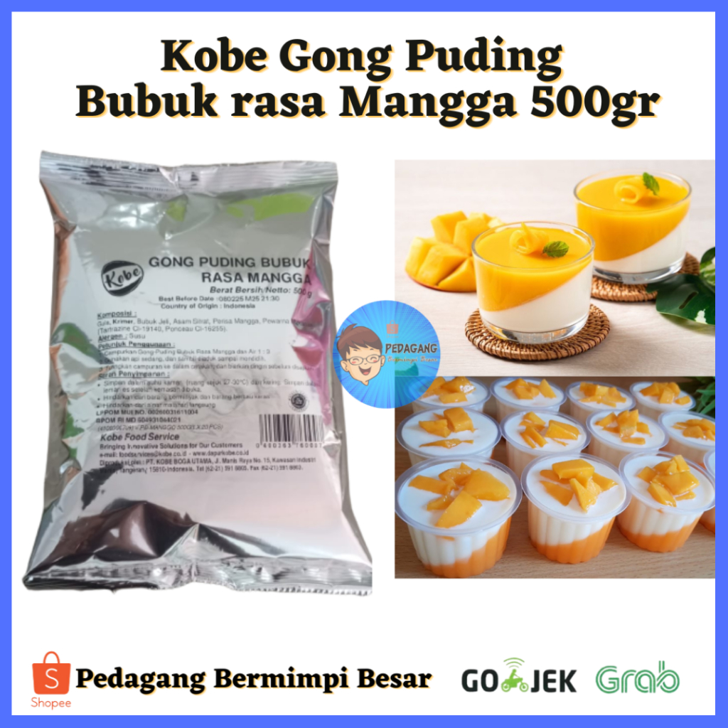 

Kobe Gong Puding Bubuk rasa Mangga 500gr/ Puding