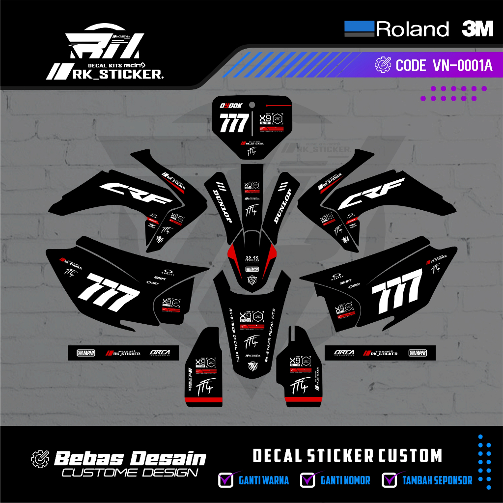 DECAL CRF 230 FREE CUSTOME DESIGN