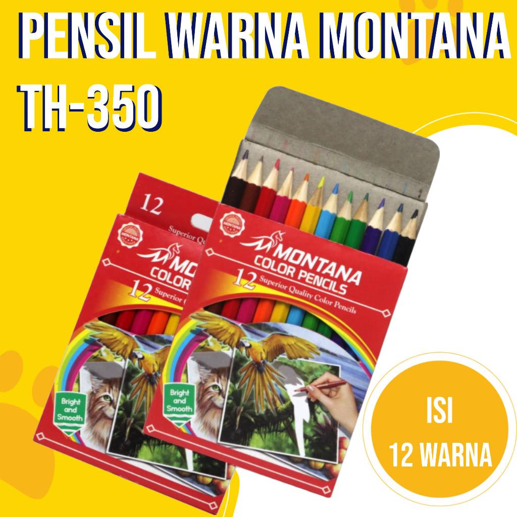 

Pensil Warna MONTANA/AMANDA/SAFARI 12 Warna Pendek/ Color Pencils