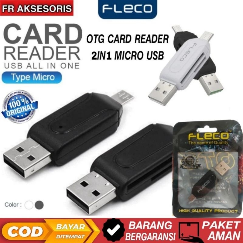 OTG Card Reader Micro USB 2in1 FLECO Card reader SD Card SDHC USB 3.0