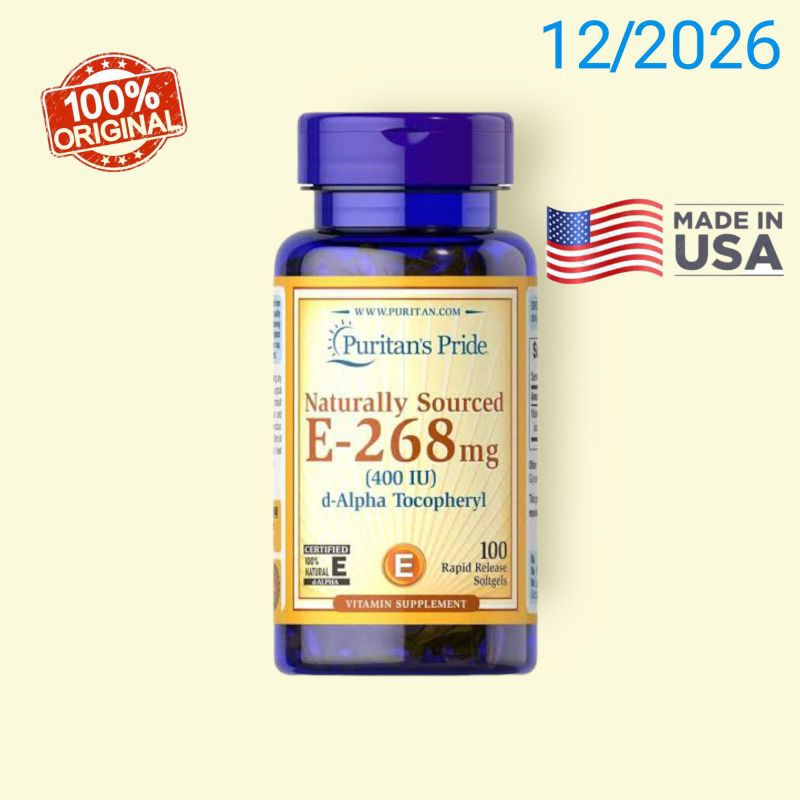 

Puritan Pride Vitamin E 400iu Naturally Sourced 100 softgels