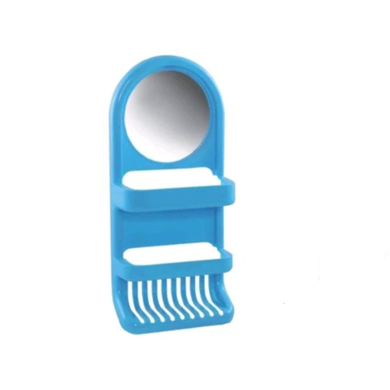 Cermin Platik Cermin Kamar Mandi Rak Sampo Rak Kamar Mandi Plastik Tempat Sampo Sabun Wadah Sampo Pl