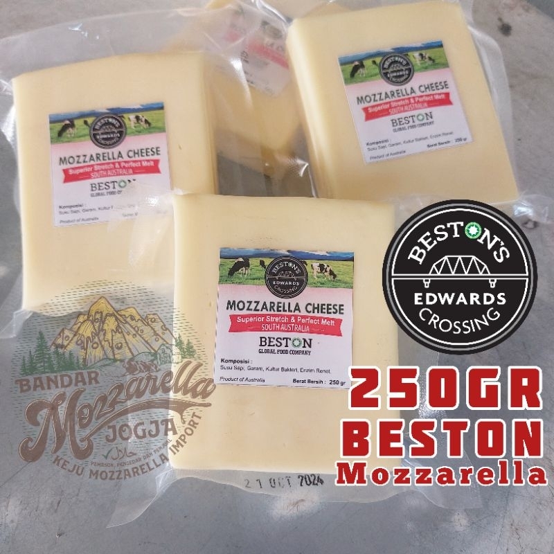 

Beston Mozarella 250gr, Beston Mozzarella , Keju Mulur