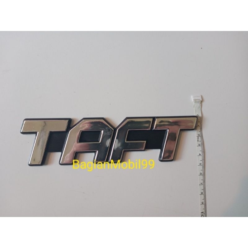 EMBLEM LOGO STIKER TULISAN TAFT SAMPING WARNA CHROME