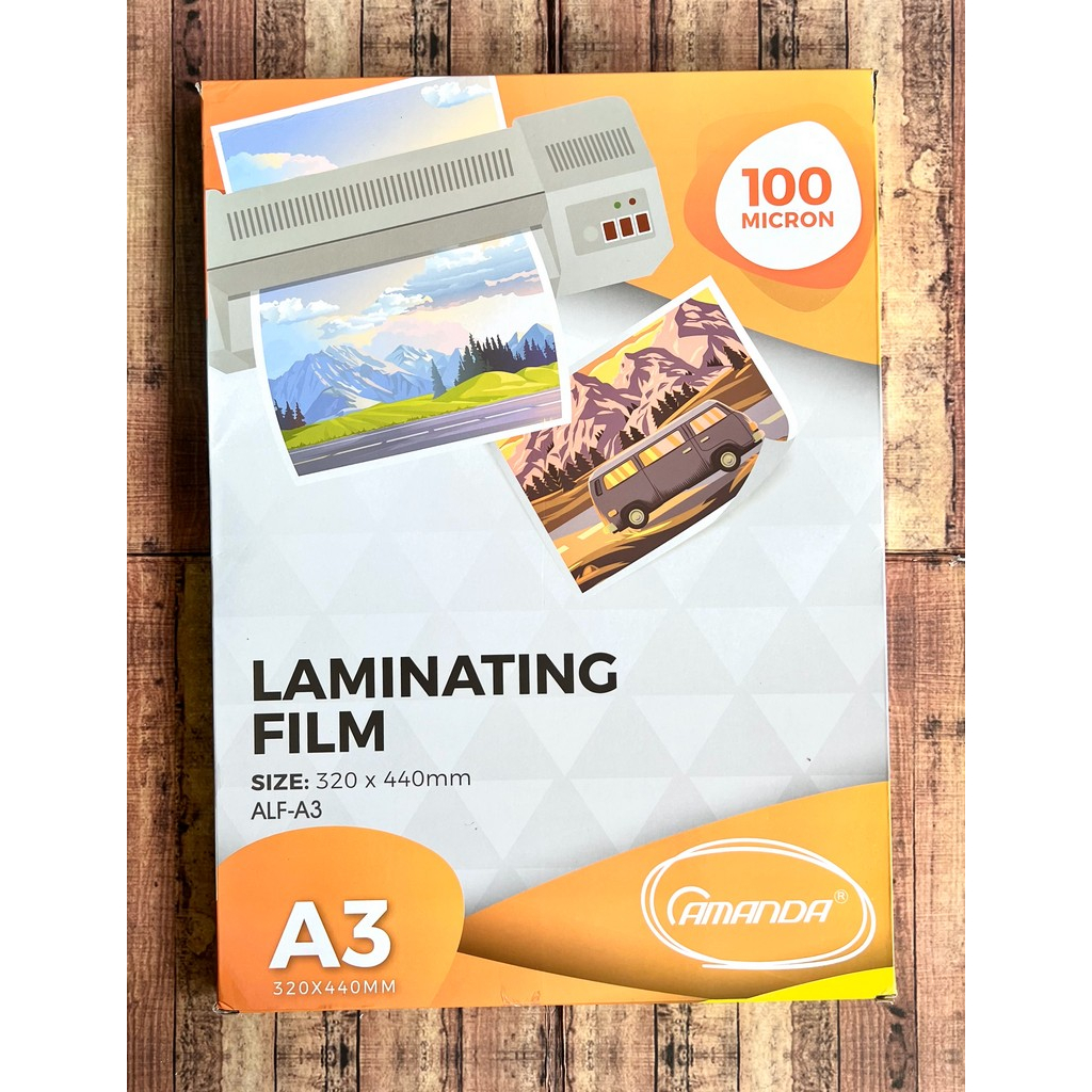 

Plastik Laminating A3 100 Micron - Plastik Laminating Amanda 320 x 440 mm Isi 100 set - Plastik Laminating Vtec A3 100 Micron - Plastik Laminating Panas Vtec 320 x 440 mm isi 100set