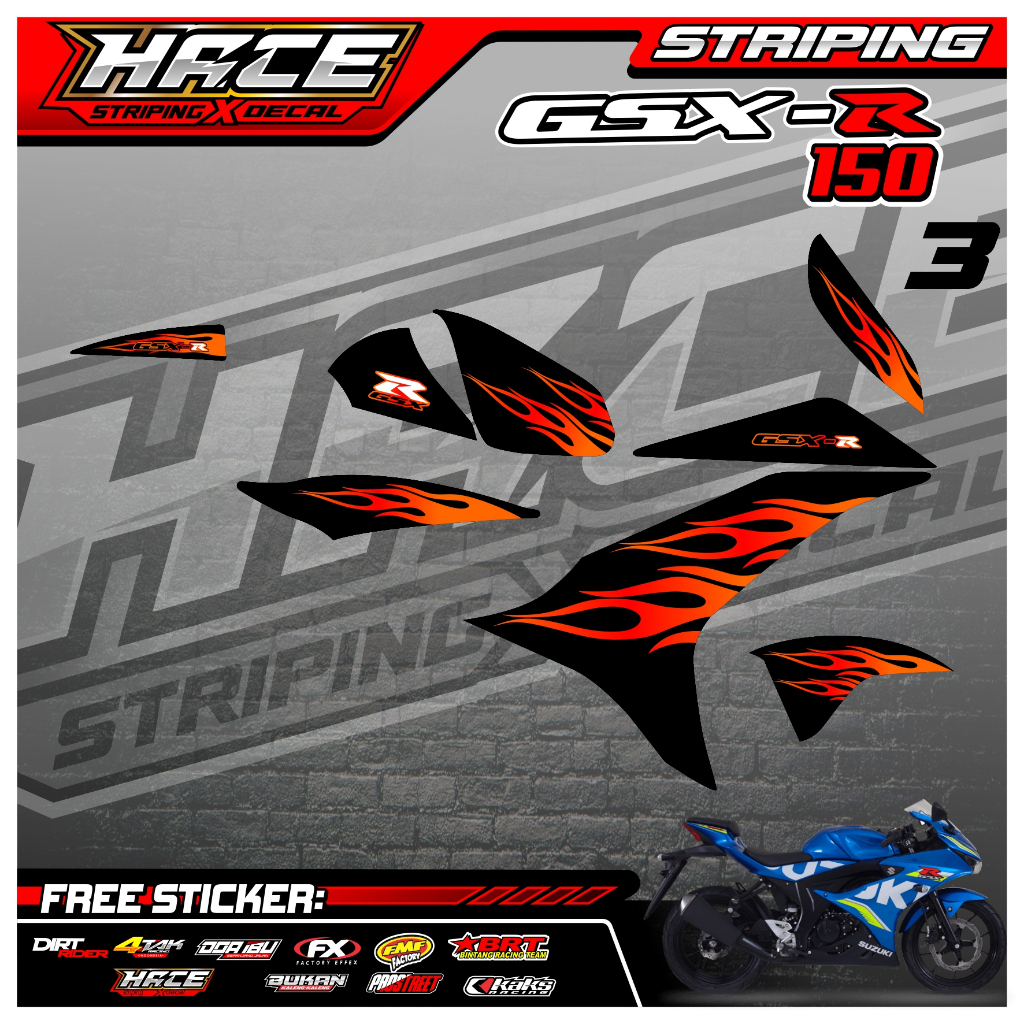 41 STRIPING GSX-R 150 - STRIPING GSX-R 150 PREMIUM FIRE