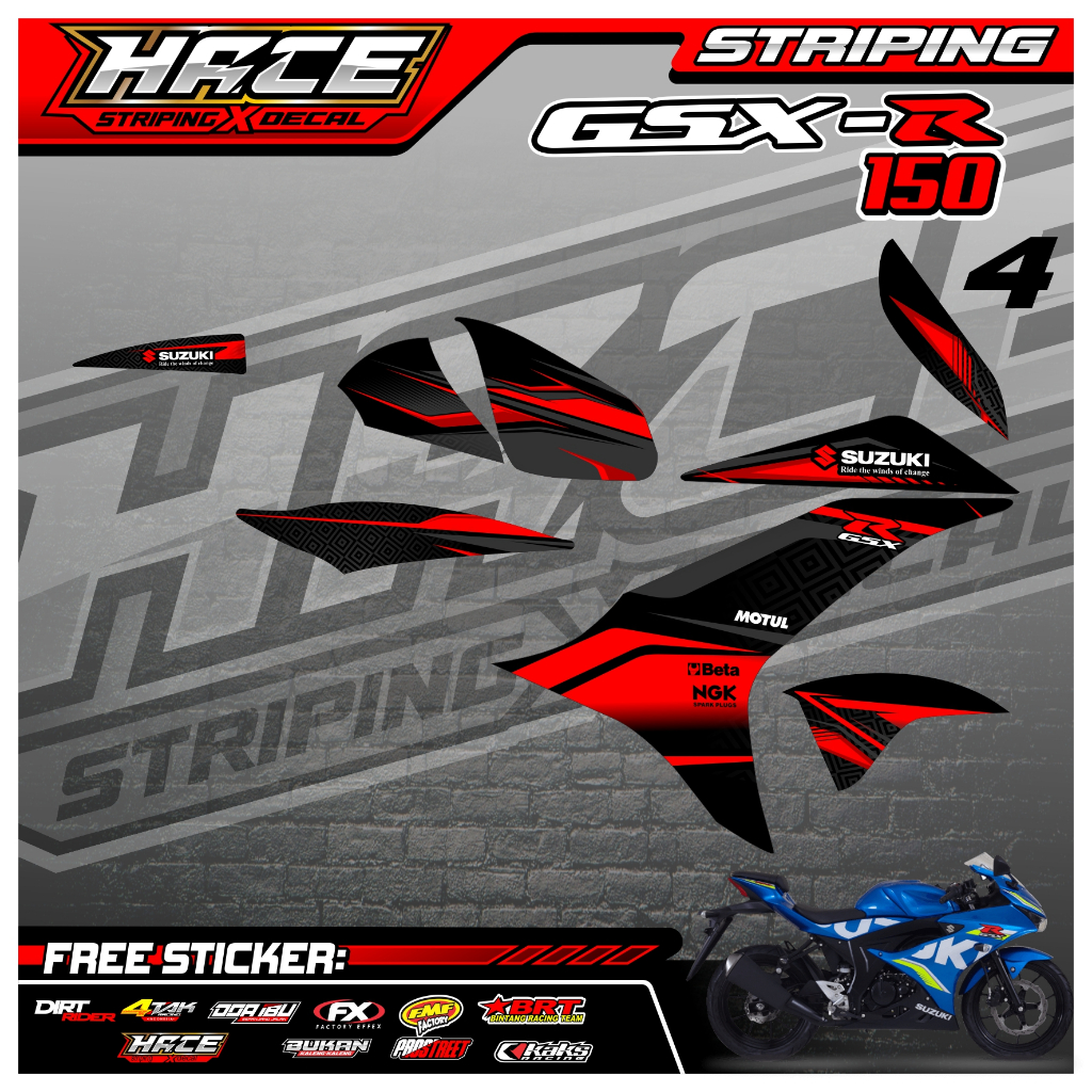 42 STRIPING GSX-R 150 - STRIPING GSX-R 150 PREMIUM GRAFIK